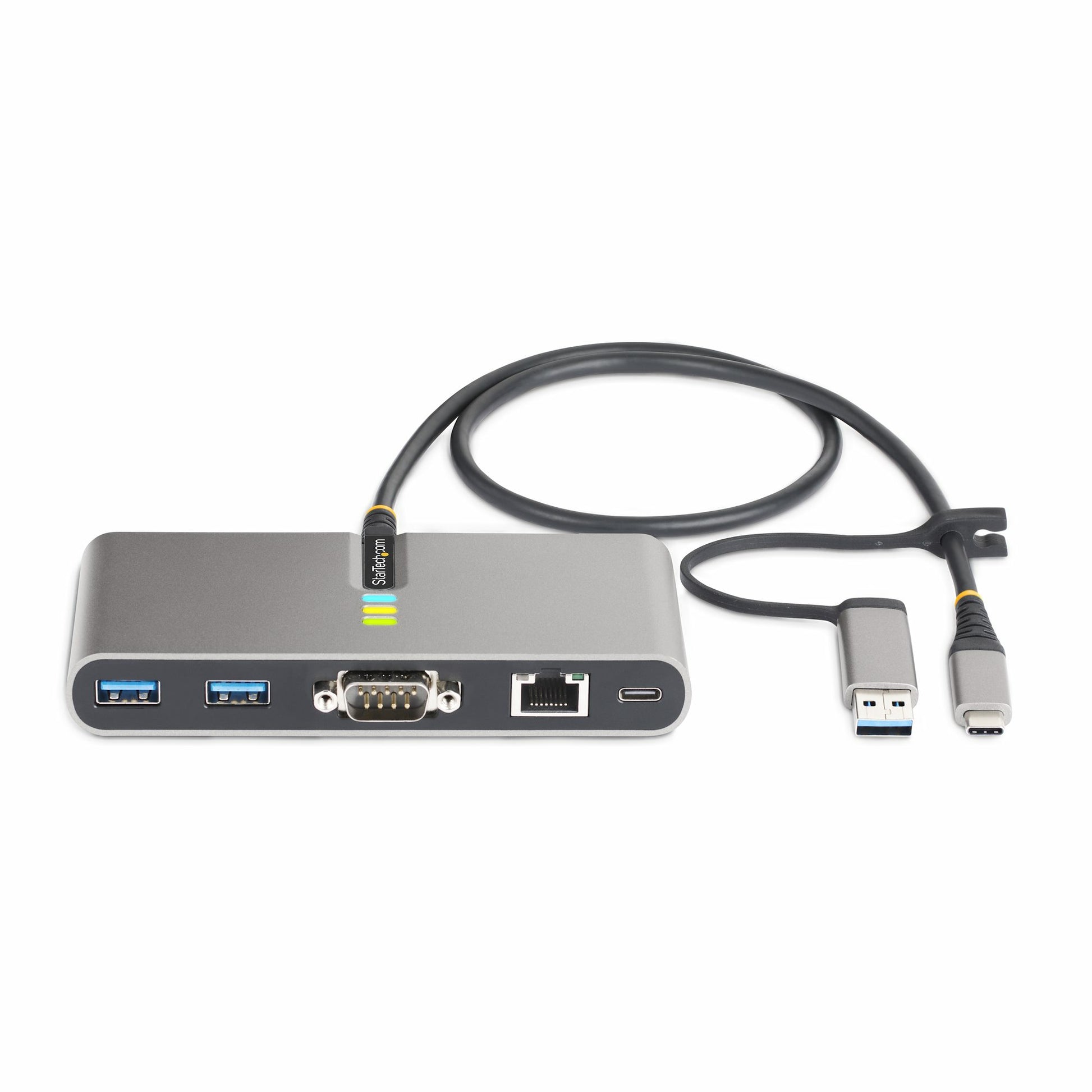 StarTech.com USB-Hub – USB-C, 2× USB-A, 100 W PD, GbE, für Windows/Mac/Linux