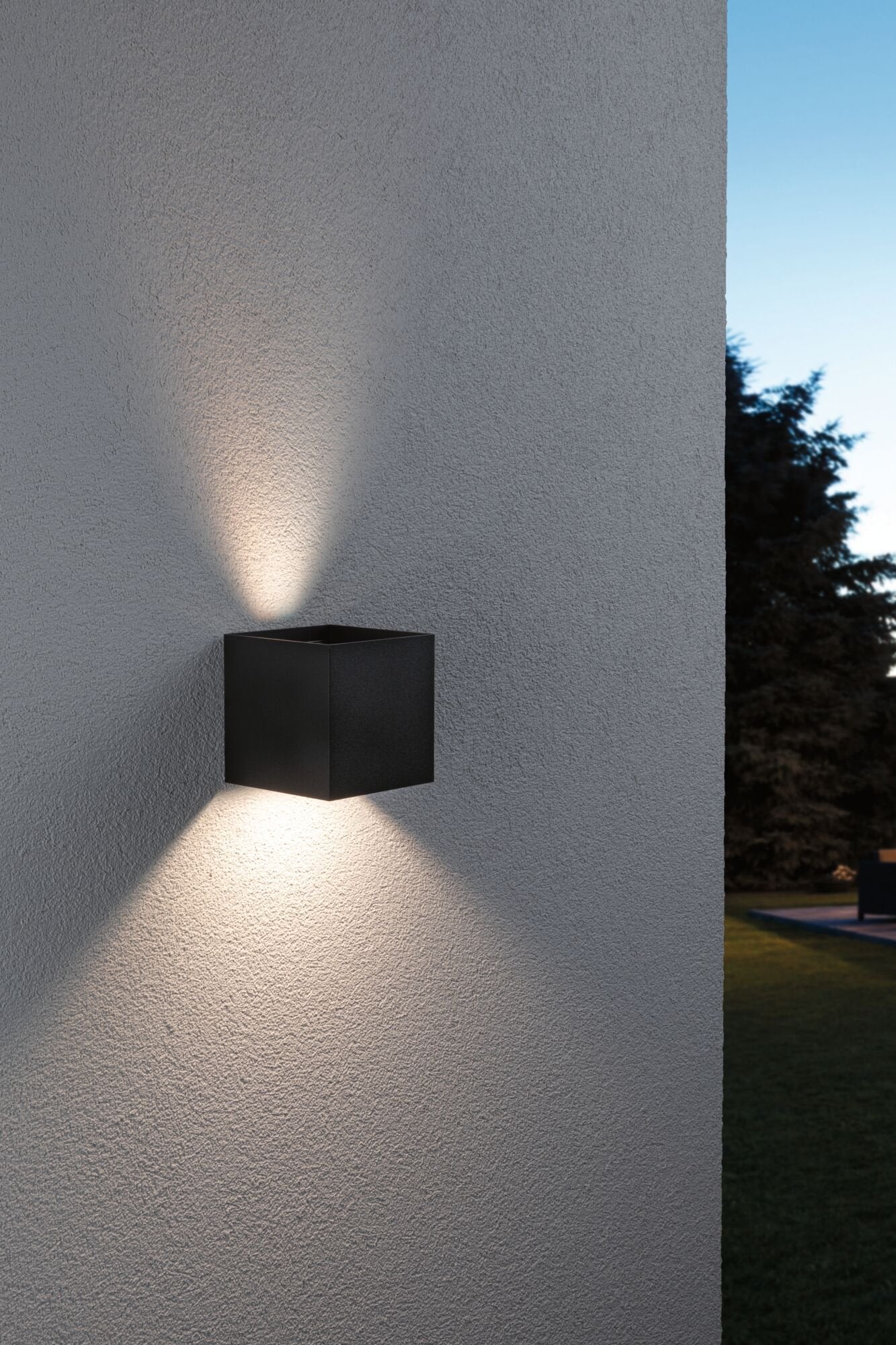 Paulmann Aussenwandleuchte – RGBW, 2000–6500 K, IP44, Netzbetrieb, Zigbee, für ZigBee 3.0, Anthrazit, Aluminium