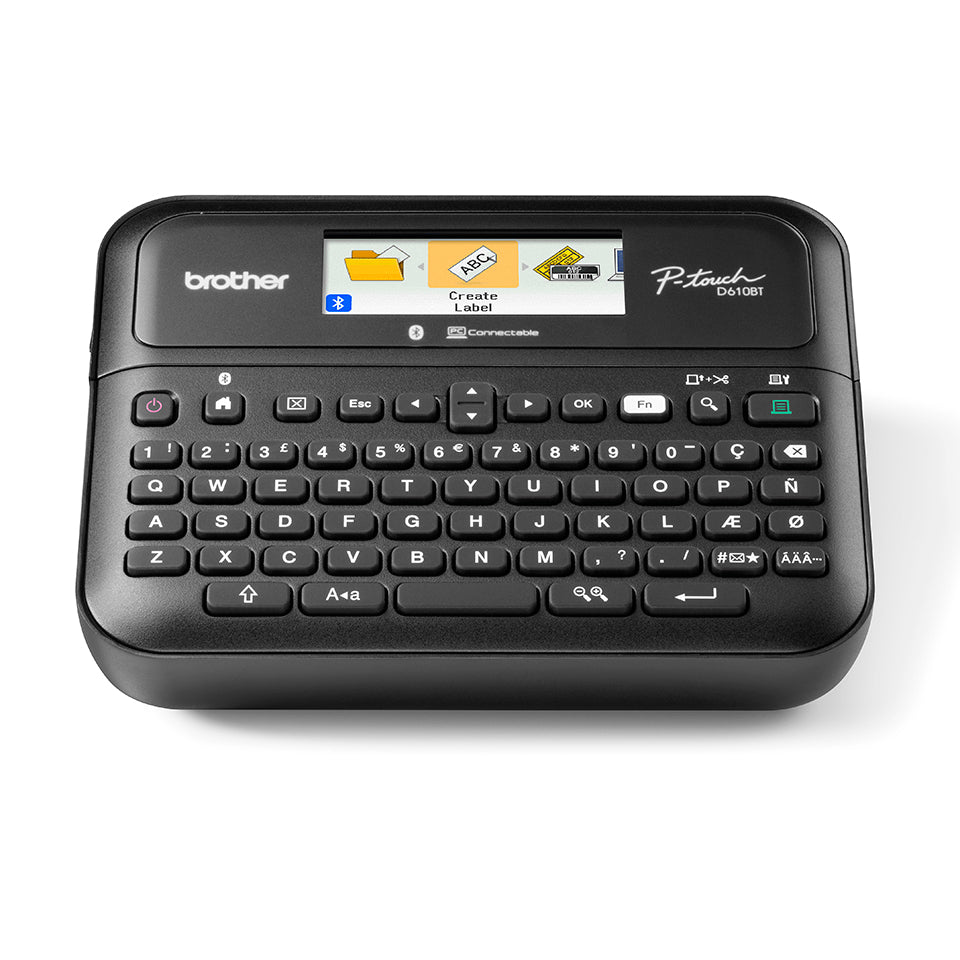 Brother PTD610BTVP – Beschriftungsgerät, für TZe-Bänder bis 24 mm, USB, Bluetooth, Auto-Cutter