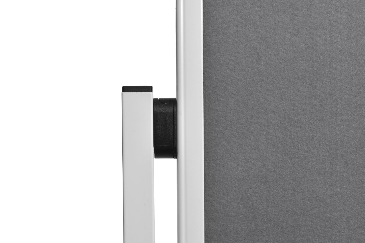 Legamaster Moderationswand – Filz, mit Rollen, doppelseitig – 120 × 150 cm – Grau, Alurahmen