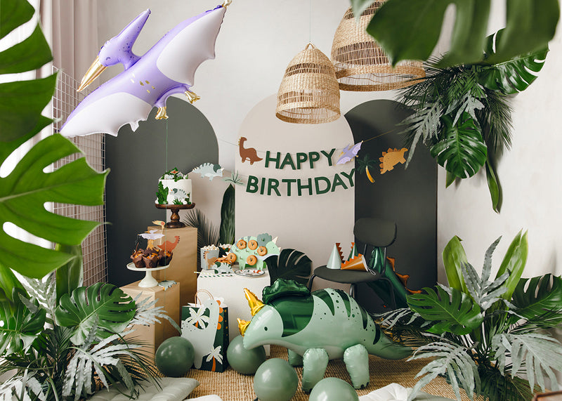 PartyDeco Caketopper Dinosaurier – mehrfarbig – 12 cm – 6 Stk