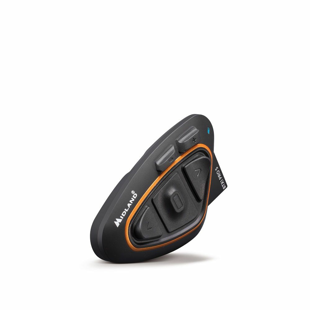 Midland BTX1 Pro S Bluetooth-Headset – für Motorrad – Bluetooth 4,2 – Schwarz/Orange