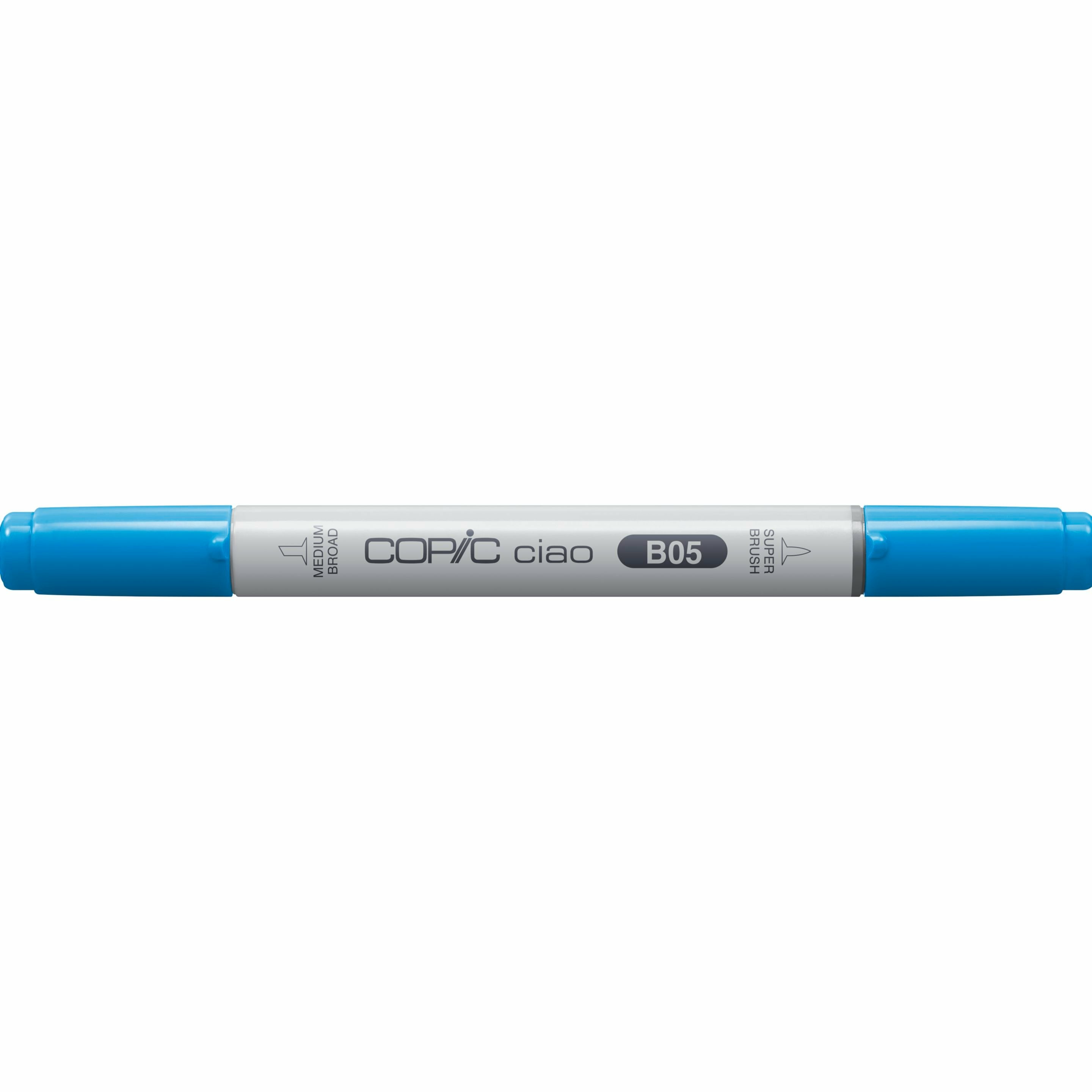 Copic Ciao Brush Pen, Doppelspitze – Pinsel-/Keilspitze, acrylbasiert, blau