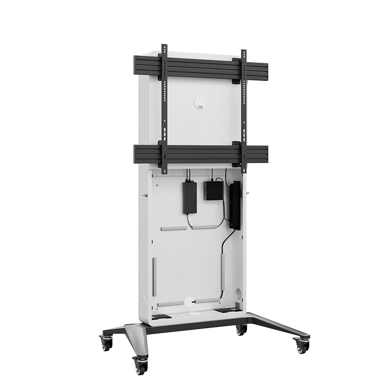 Hagor TV-Wagen – 75–86" – VESA 900×800 – bis 50 kg, mit Rollen, Diebstahlsicherung – CON-Line M, Schwarz