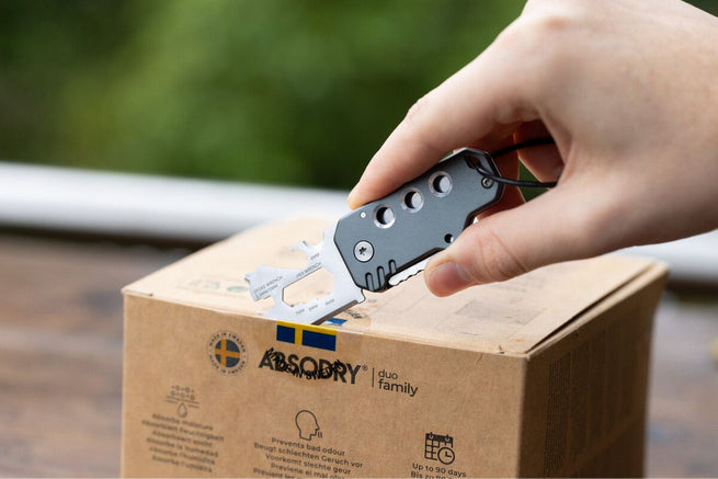 TROIKA Multitool-Schlüsselanhänger Keytool – 11 Funktionen, Flaschenöffner, Aluminium/Edelstahl, Grau