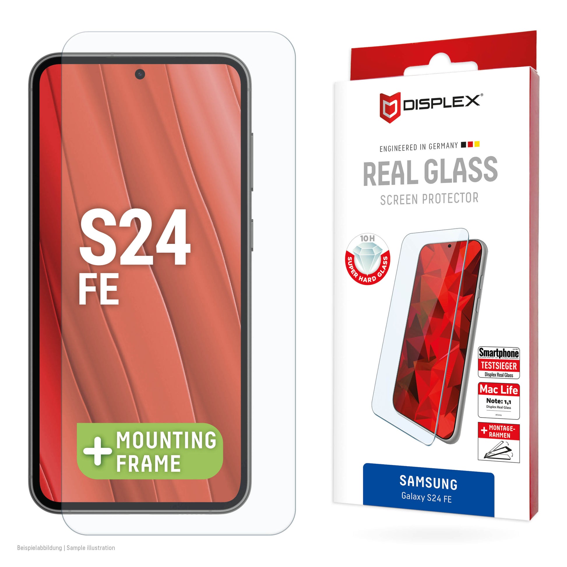 E.V.I. Displayschutz (Panzerglas), 10H – für Galaxy S23 FE – mit Applikator