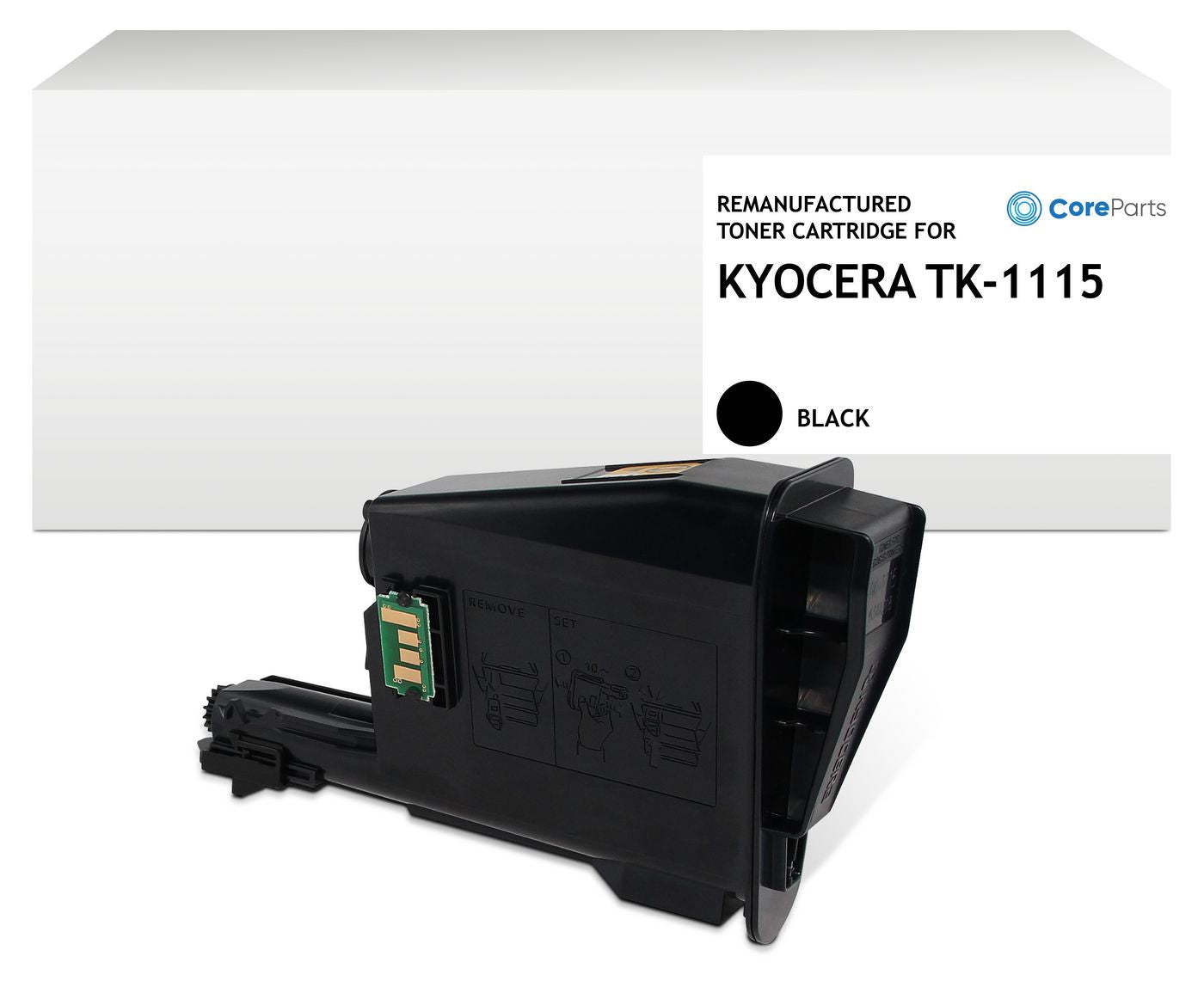 CoreParts TK-1115 (QI-TK-1115) Schwarzer Toner – Kompatibel – für Kyocera