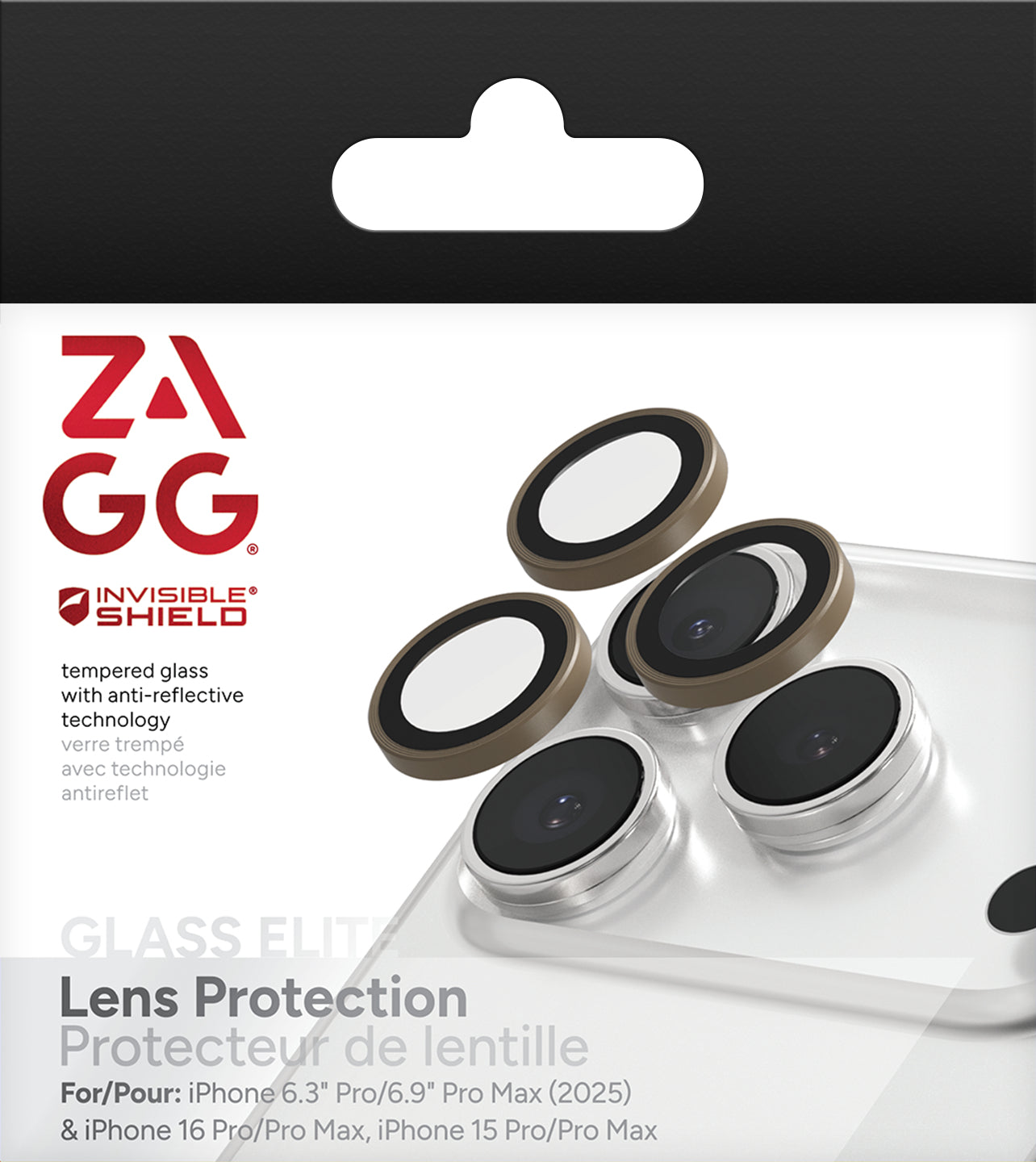 ZAGG Displayschutz (Panzerglas), Antireflex – für iPhone 17 Pro/17 Pro Max/16 Pro und andere – 3er-Pack