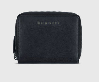 Bugatti cases Bugatti – Brieftasche Mira – RFID-Schutz, Reissverschluss, Münzfach, 8 Kartenfächer – 120×95×25 mm – Rindleder