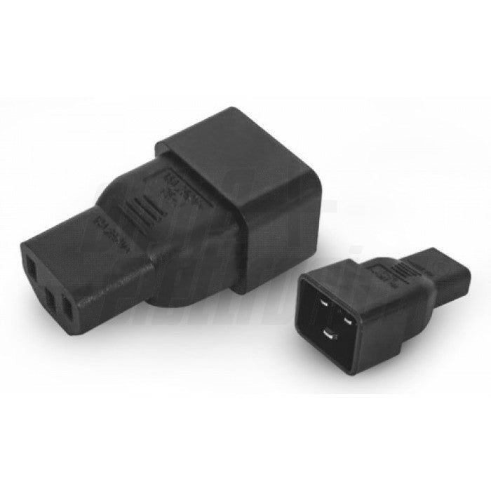 Alpha Elettronica 23-33/6-1 Netzadapter C13 zu C20 – gerade, Schwarz, CE