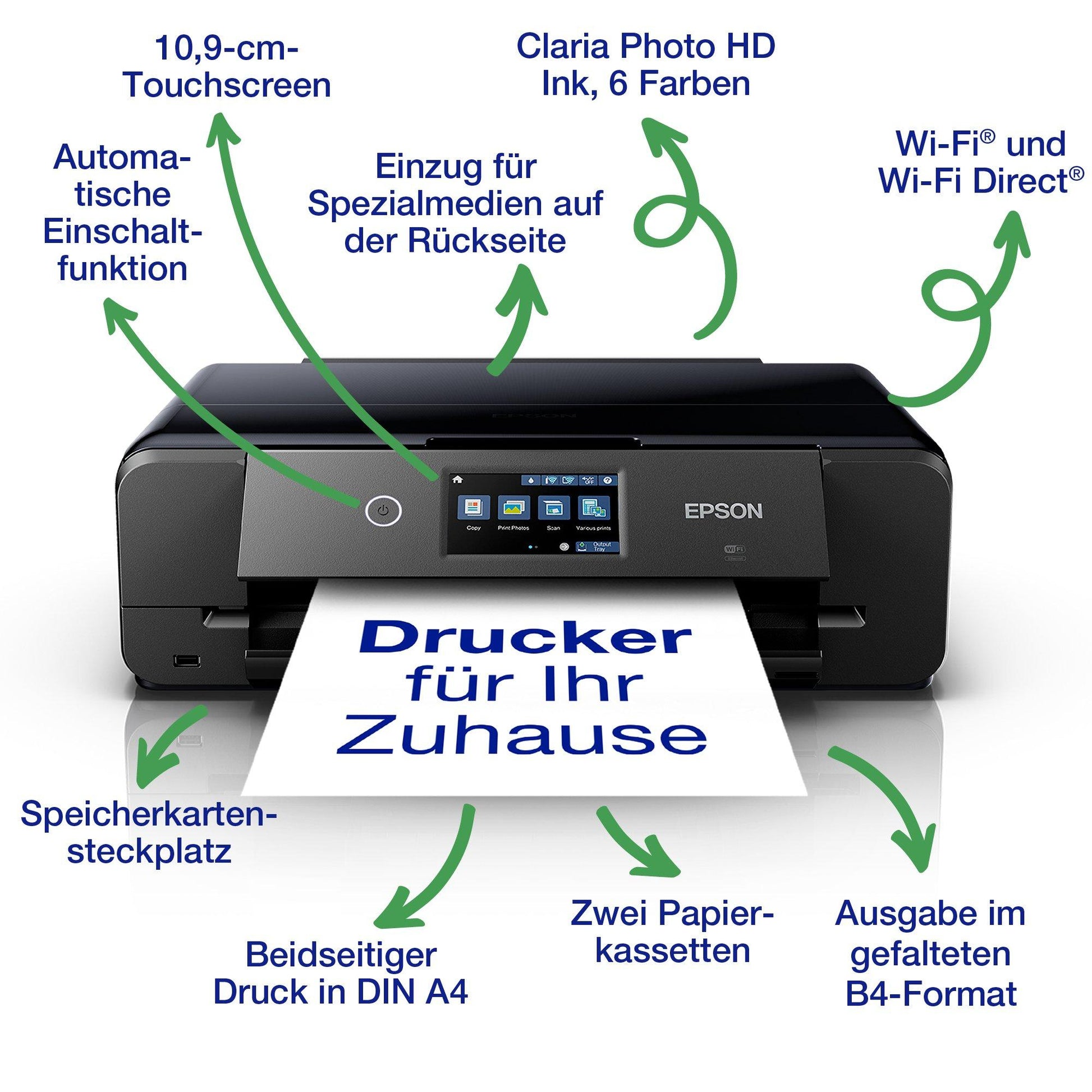Epson Expression Photo XP-980 – Farbtintenstrahl-Multifunktionsdrucker, A3, 3-in-1, Duplex, WLAN/LAN
