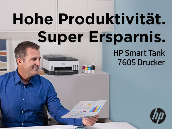 HP SMART TANK 7605 – Farbiger Tintenstrahl-MFP A4, 3-in-1 – 28 S./Min. S/W