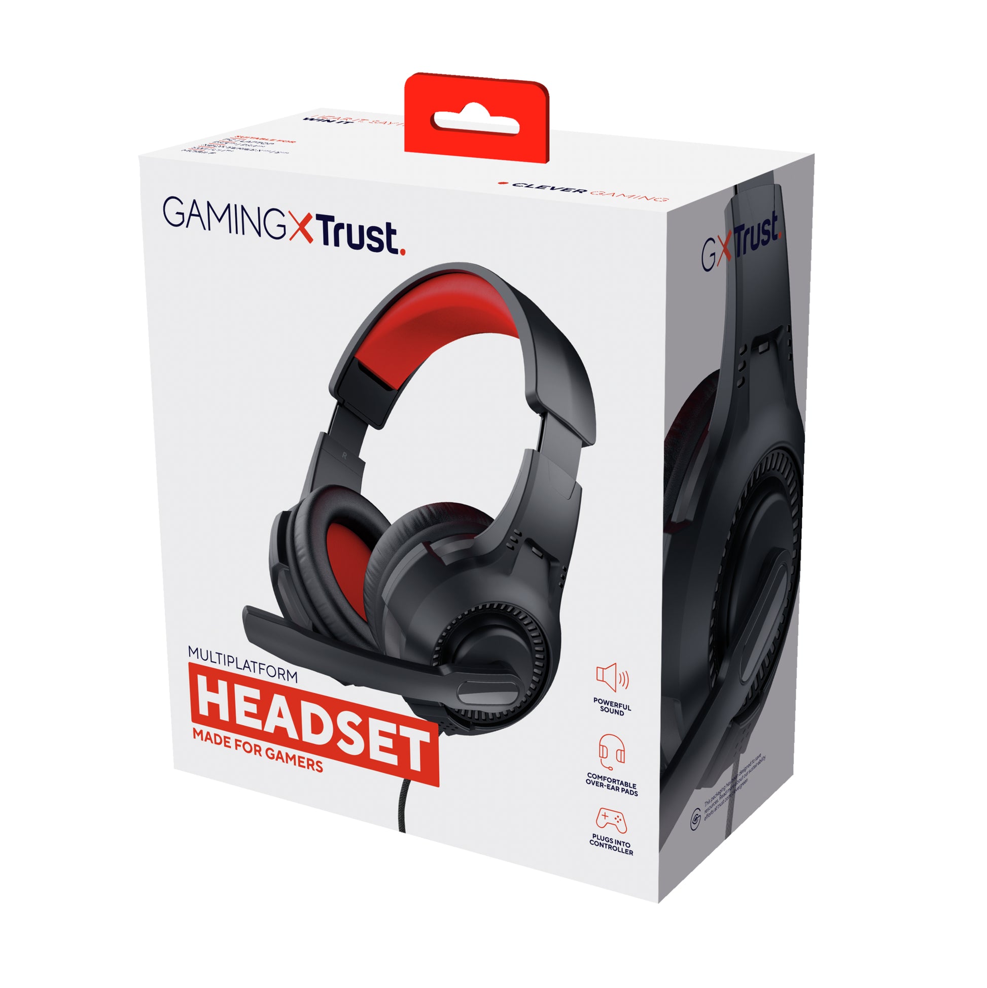 Trust Basics Gaming-Headset – Over-Ear, Stereo, Kabelgebunden, 3,5 mm Klinke, Schwarz