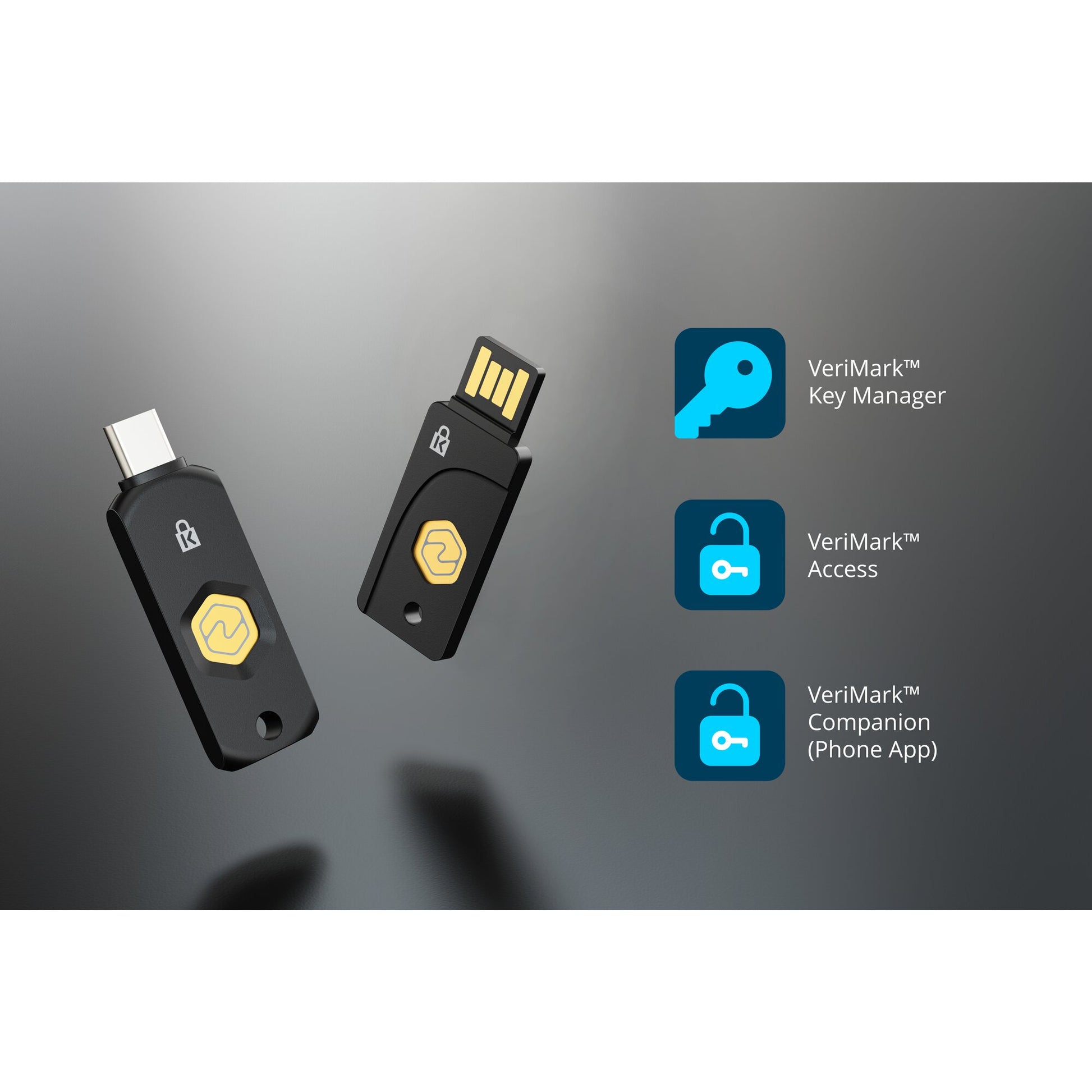 Kensington VeriMark NFC+ Sicherheitsschlüssel – USB-C – NFC – für Windows, Mac