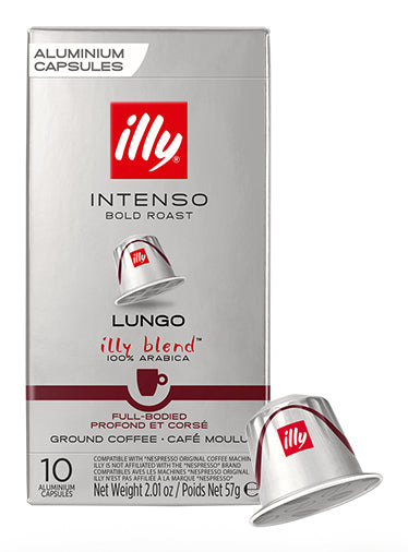 Illy Intenso Lungo – Kapseln für Nespresso – Intensität 7, 10 Kapseln