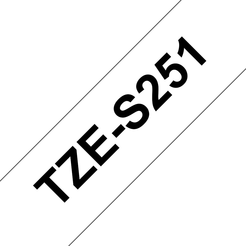 Brother Schriftband – 24 mm × 8 m, weiss, schwarz, TZe