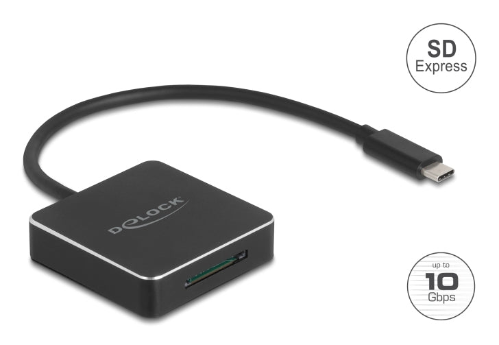 DeLOCK 91019 Kartenleser – SD/SDHC/SDXC (UHS‑I) – USB‑C 3.2 Gen 2, 10 Gbit/s