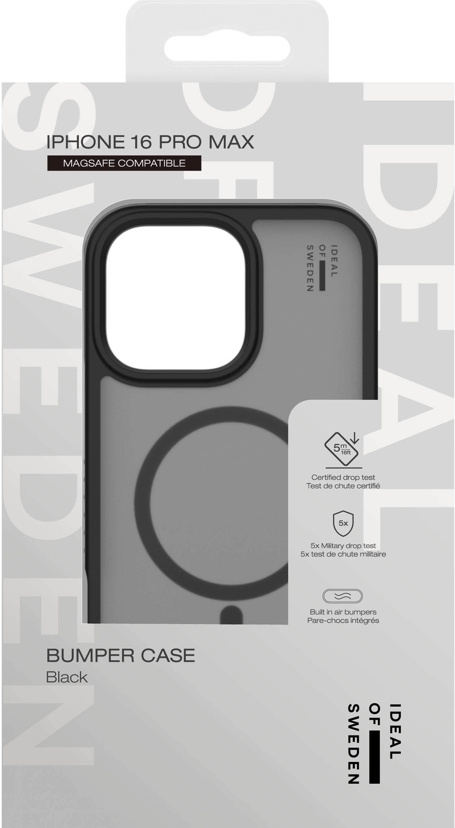 Ideal of Sweden – Backcover – für Apple iPhone 16 Pro Max – schwarz – PC, MagSafe-kompatibel