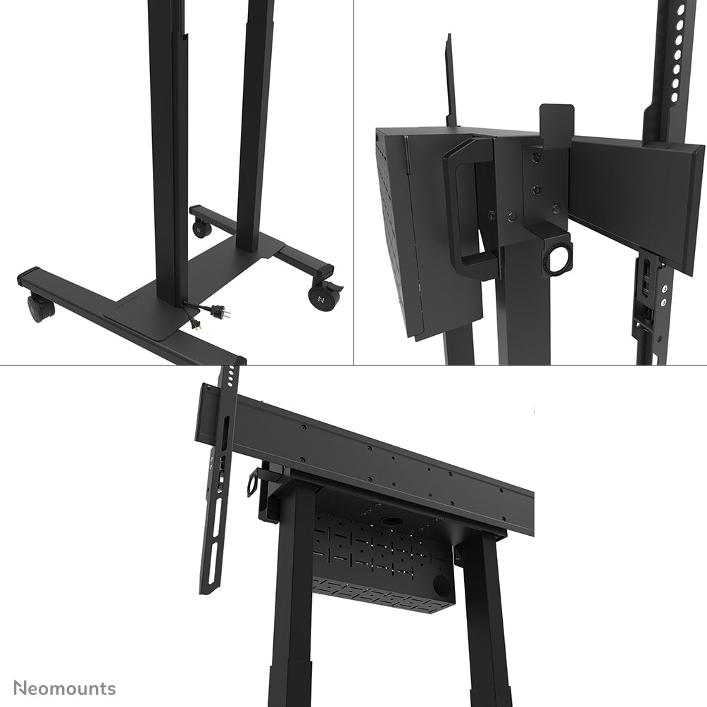 Neomounts FL55-875BL1 – Trolley, motorisiert, für 55–100", VESA 100×100–800×600, bis 110 kg