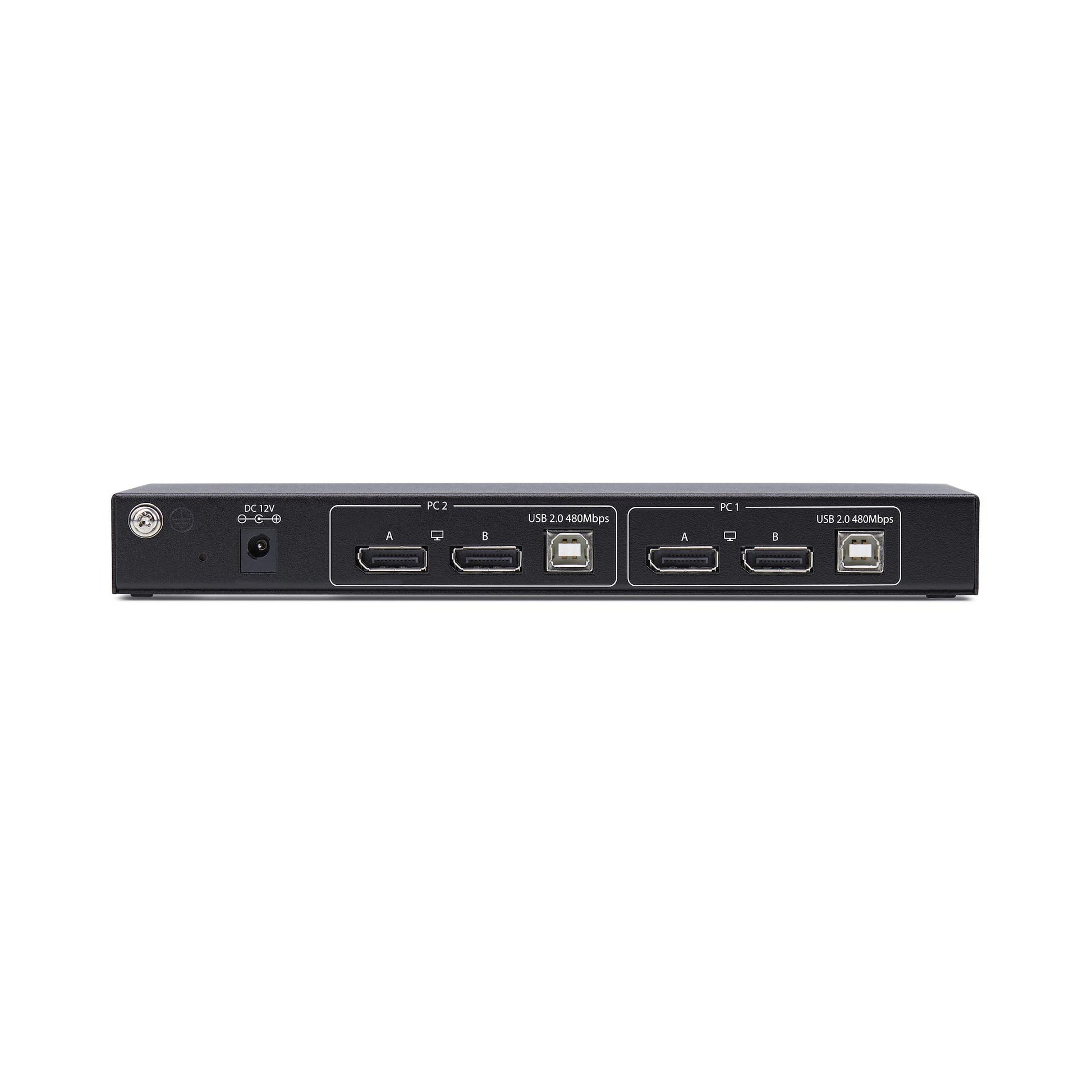 StarTech.com 2-Port DP Dual-View KVM-Switch – 4K/60 Hz, USB 2.0-Hub, Audio, Desktop