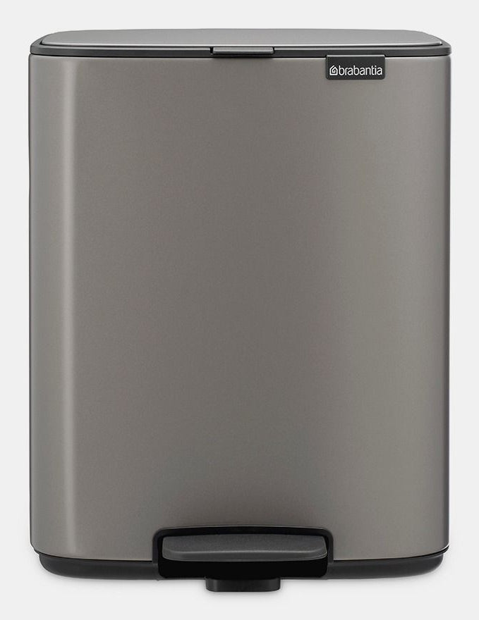 Brabantia Papierkorb – 12 l – Stahl, platin – B × H × T 292 × 369 × 263 mm