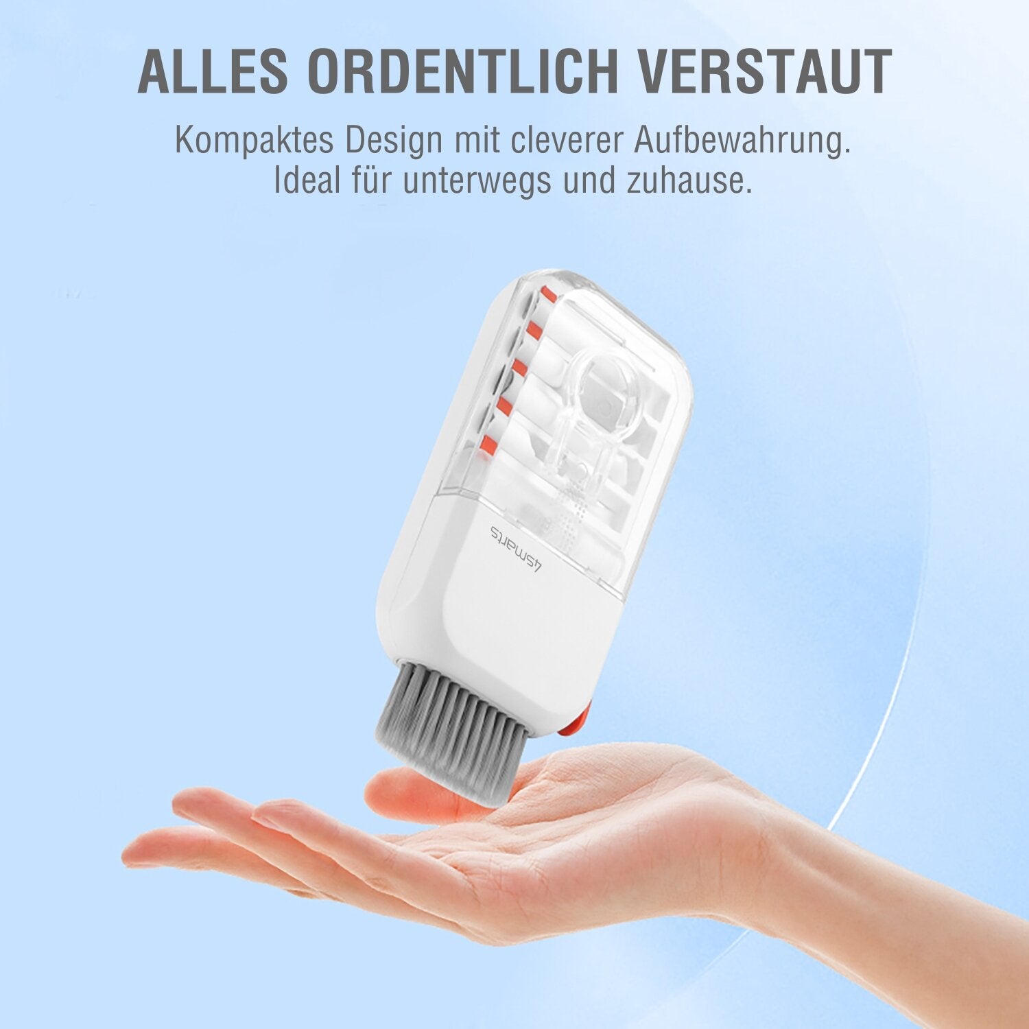 4smarts Display-Reinigungsset, 10er-Set – für Smartphones und Geräte – Weiss/Grau