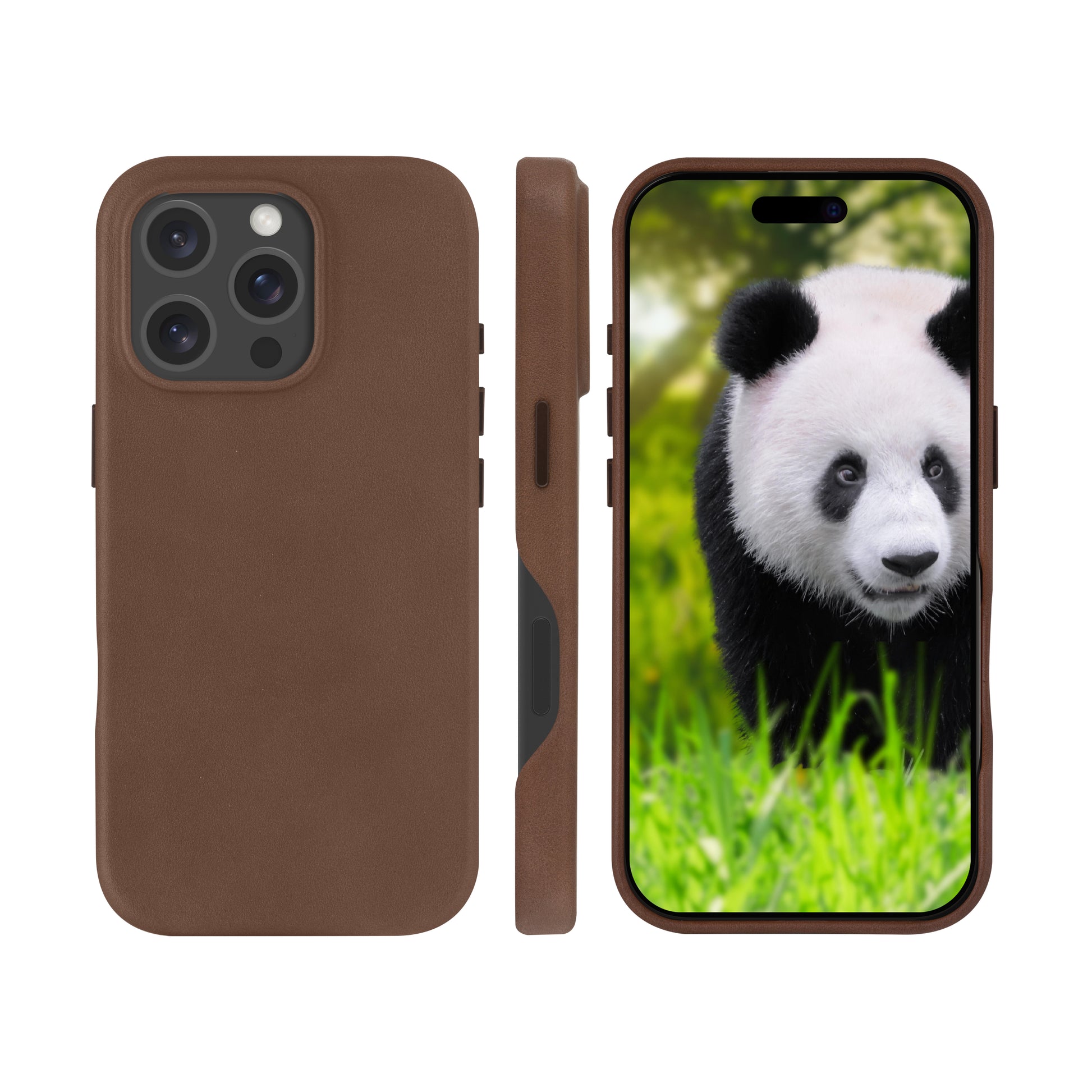 dbramante1928 Roskilde Backcover – für Apple iPhone 16 Pro, MagSafe, Leder, Dark Tan