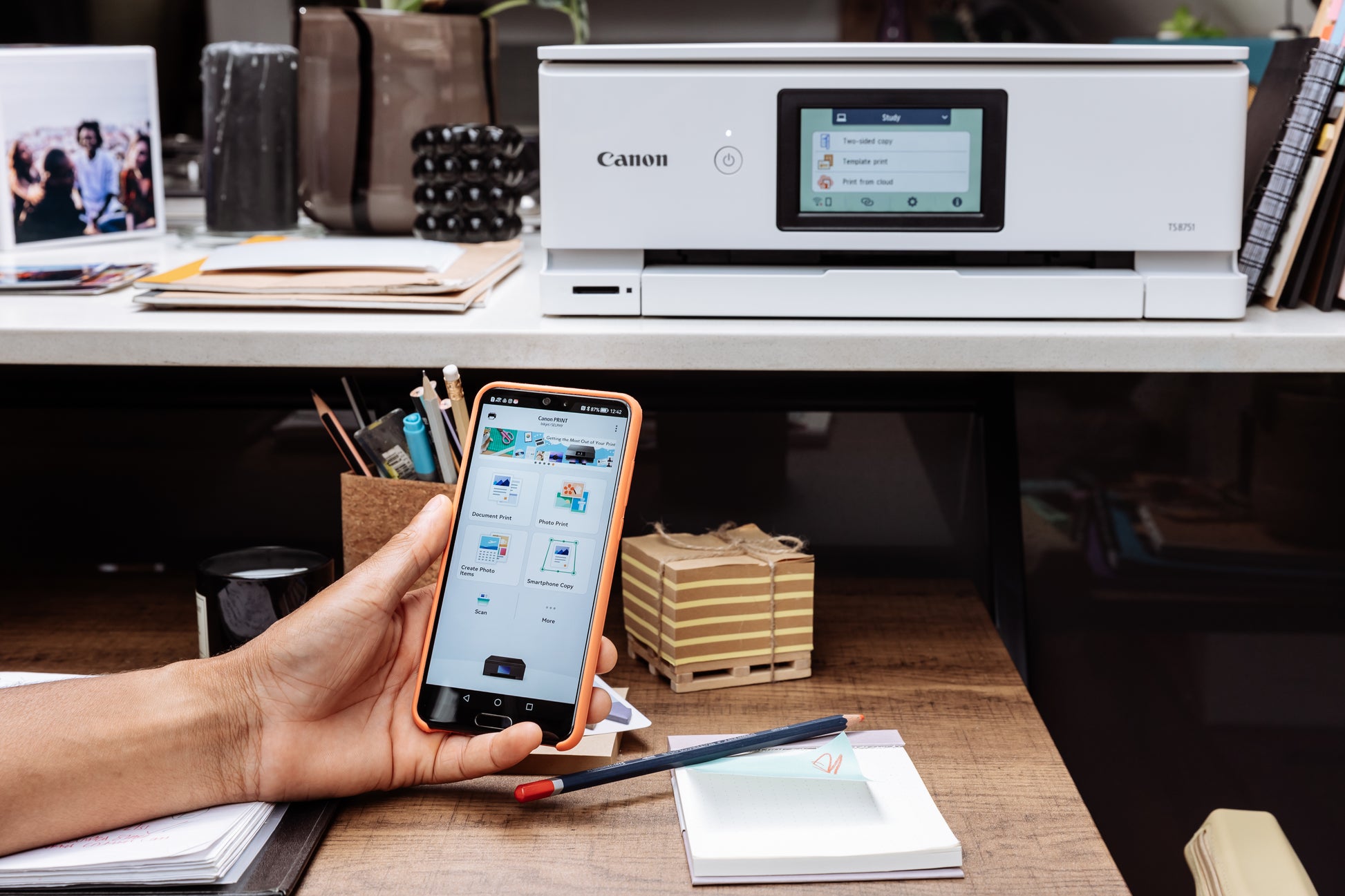 Canon PIXMA TS8751 – Farbiges Tintenstrahl-MFP A4, 3-in-1 – USB/WLAN – Duplex – 15 S./Min. S/W, 10 S./Min. Farbe