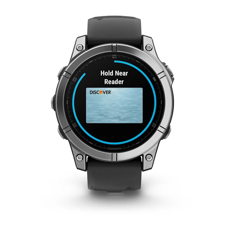 Garmin Fenix E – GPS-Smartwatch – 47 mm, 1,3" AMOLED, WLAN, Bluetooth, Gorilla Glass, 100 m, Silber/Schwarz