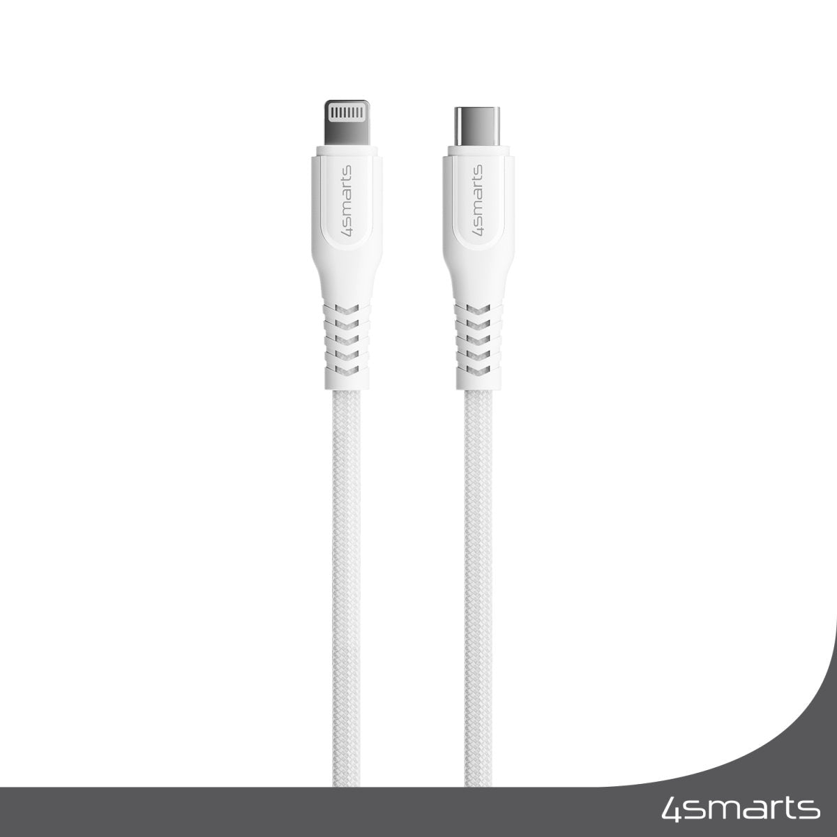 4smarts Kabel – USB-C auf Lightning 1,5 m, PD 30 W, MFi zertifiziert, geflochten – für iPhone/iPad