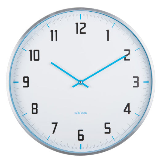 Karlsson Wanduhr Sporty – Wandmontage, Blau