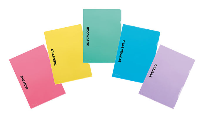Kolma Sichtmappe A4 – sortiert, Kunststoff, 10er-Pack