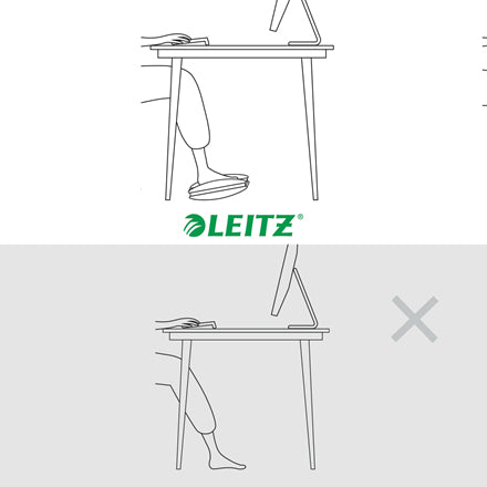 Leitz Fussstütze – Trittfläche 508 × 300 mm, höhenverstellbar, grau