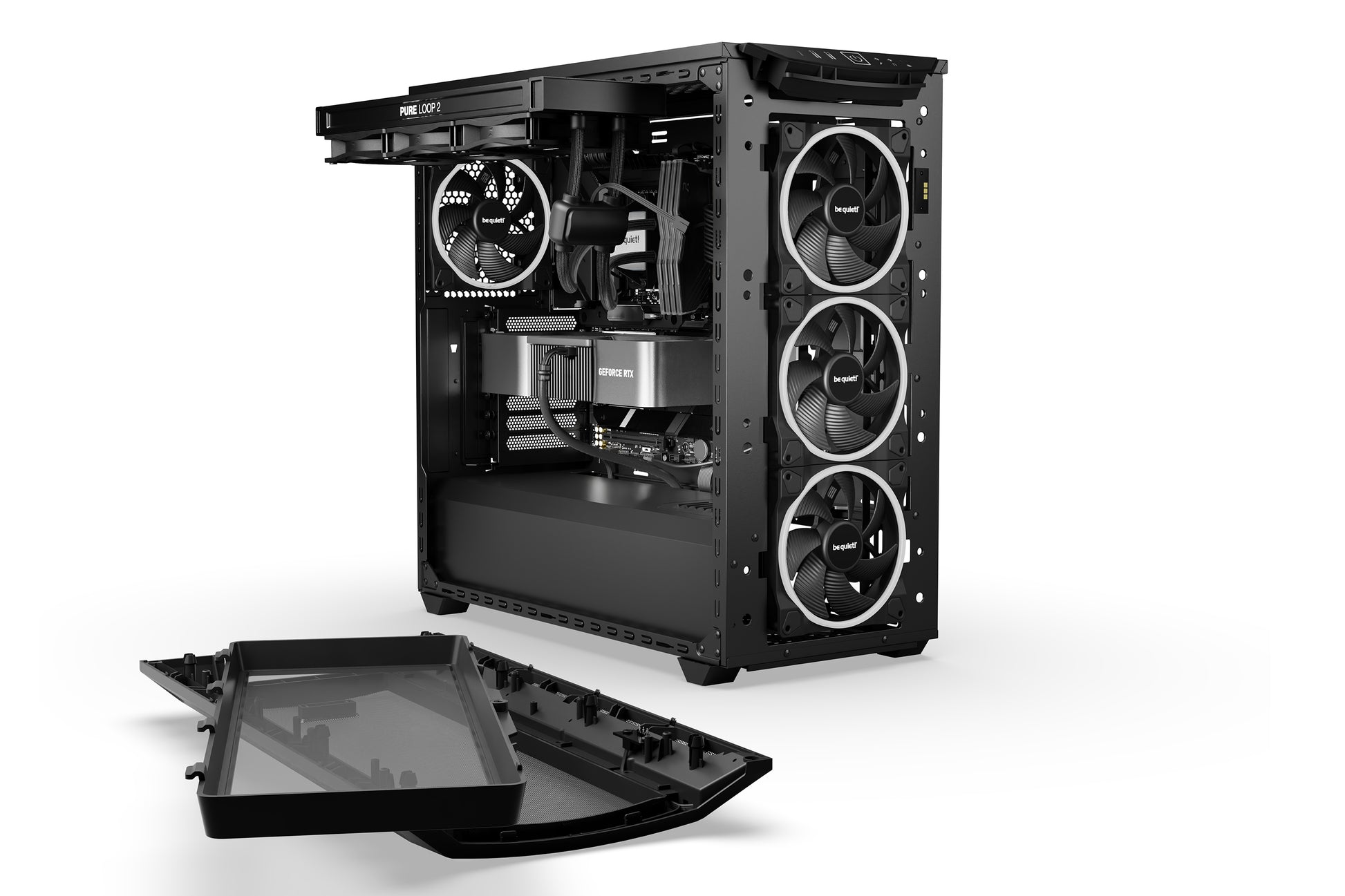 be quiet! be quiet Shadow Base 800 FX – PC-Gehäuse – Schwarz, für ATX/E-ATX/mATX usw., 3×140/1×140 mm