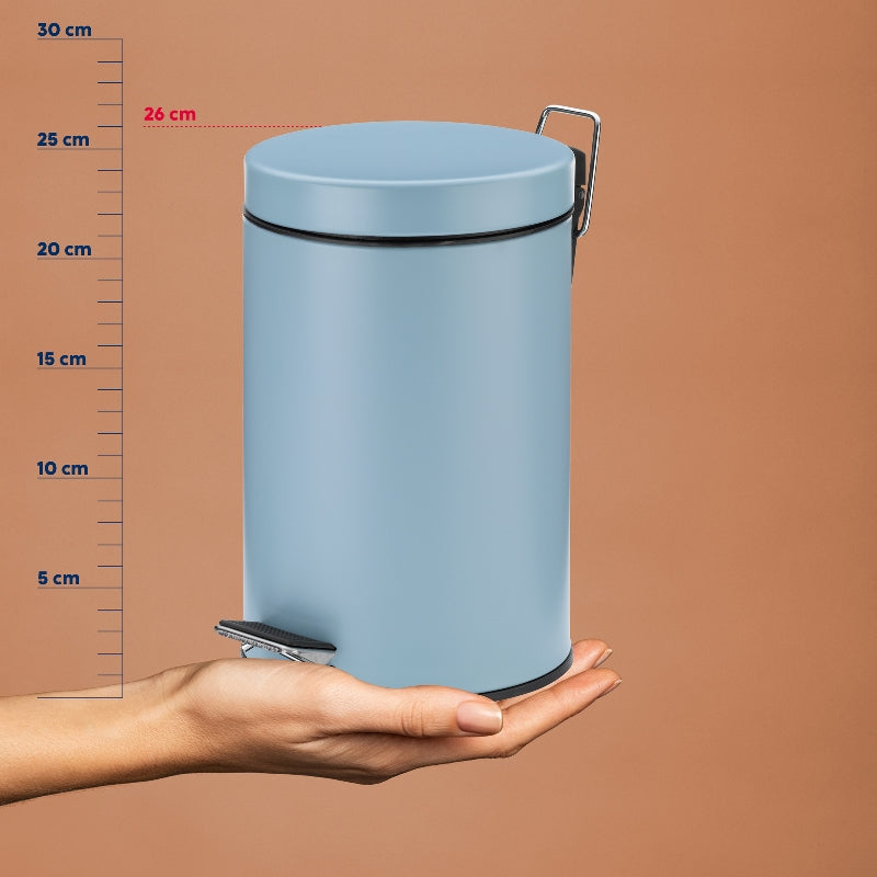 Kela Kosmetikeimer – 3 l – Metall, rund – hellblau
