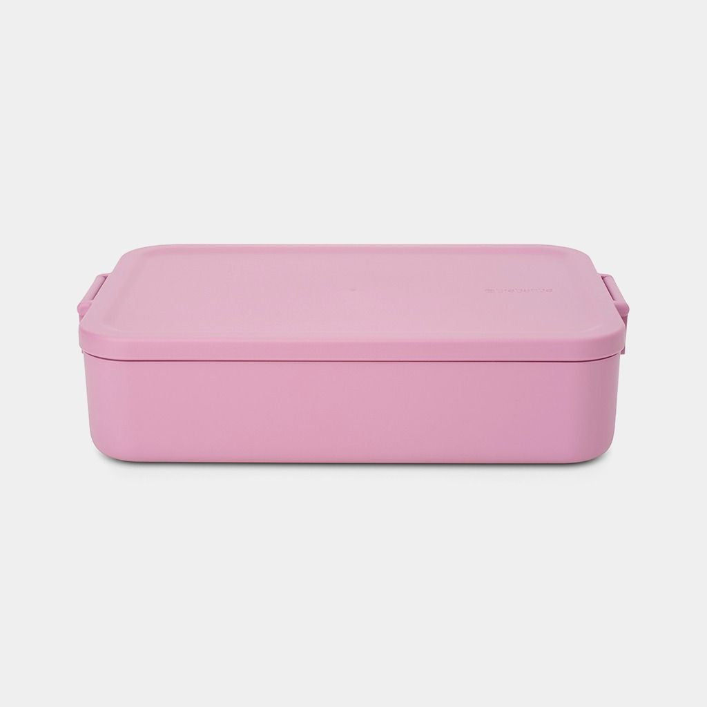 Brabantia Make & Take – Lunchbox 2 l, 25,5 × 16,7 × 6,2 cm, Kunststoff, Rosa