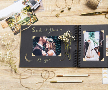 Exacompta Scrap Addict – Scrapbooking-Set – Fotoalbum 32 × 22 cm – inkl. 12 Metallic-Marker, 300 Sticker