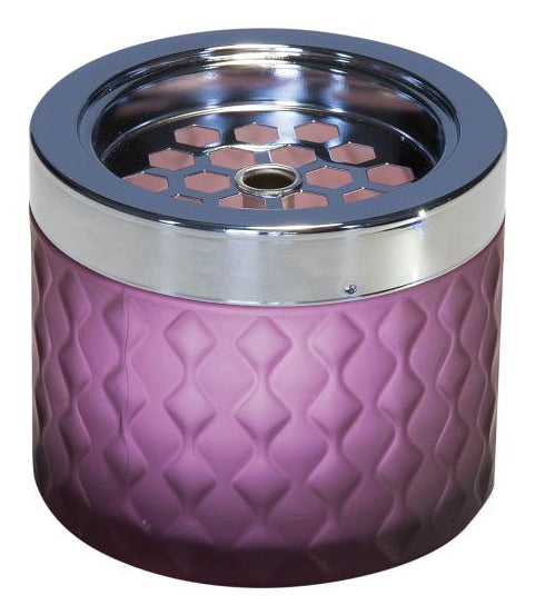 APS-Germany APS Windaschenbecher Ventis – Ø 9,5 × 8 cm – Glas & Metall, violett