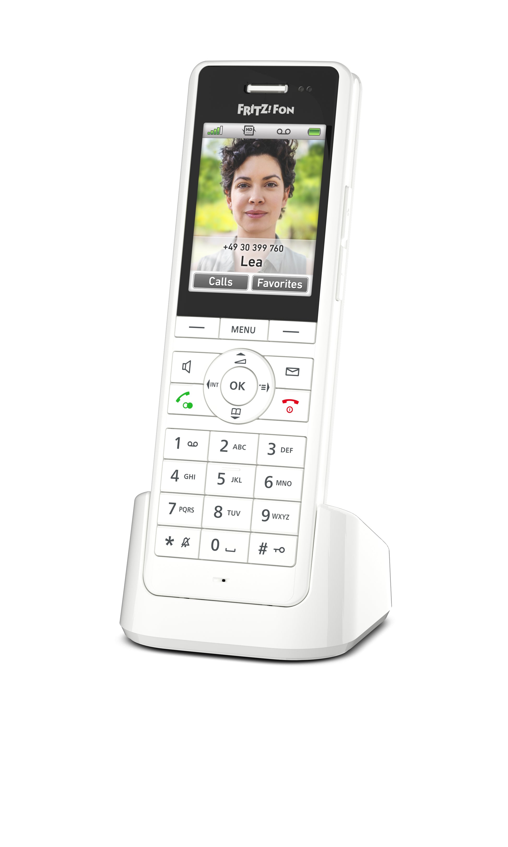 FRITZ! AVM FritzFon X6 – DECT-Telefon, nur Mobilteil, mit Anrufbeantworter, für FRITZBox/DECT-Basisstation, weiss