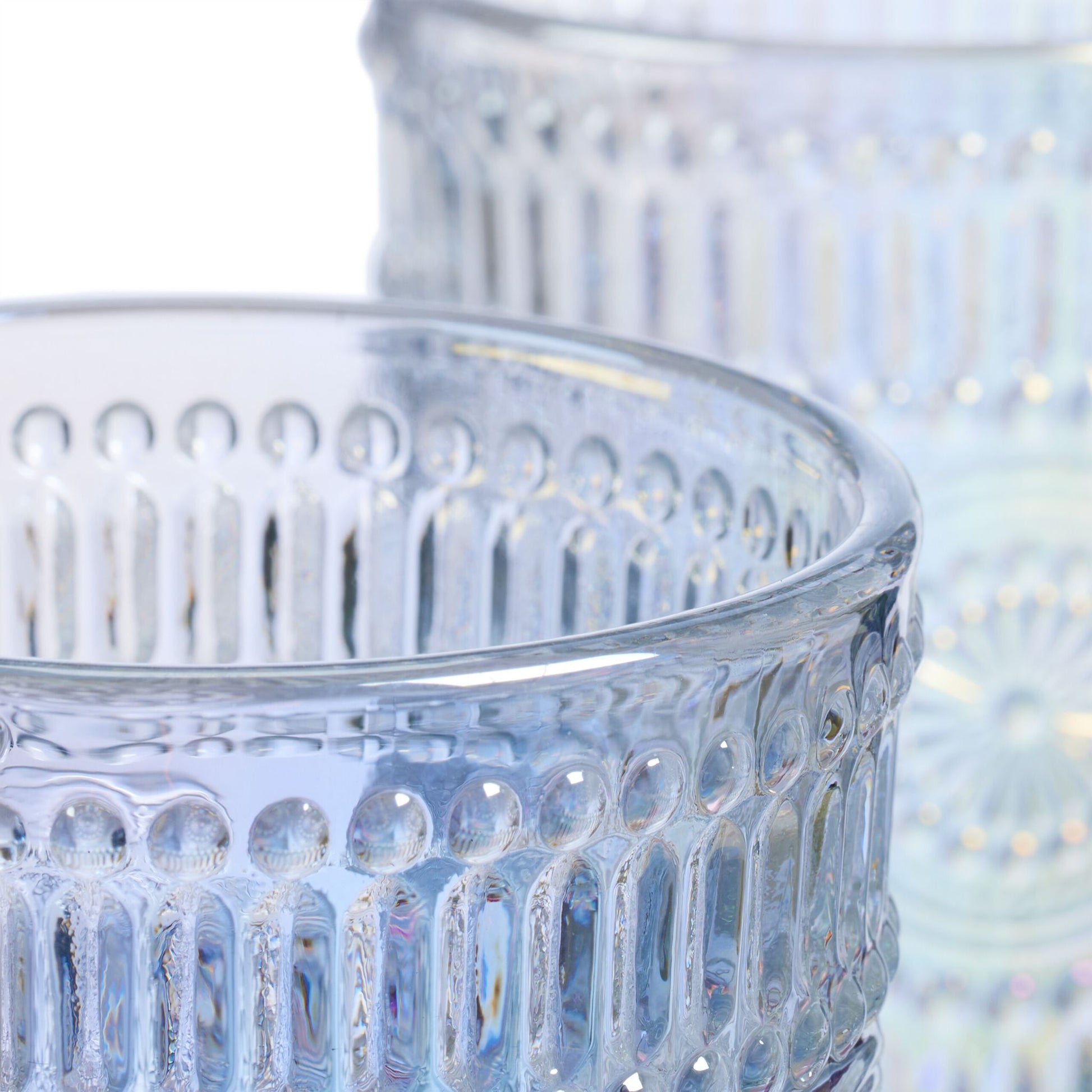 Relaxdays Trinkgläser – 4er Set, 360 ml, Ø 8,0 cm, H 12,5 cm, Glas, Transparent, spülmaschinenfest