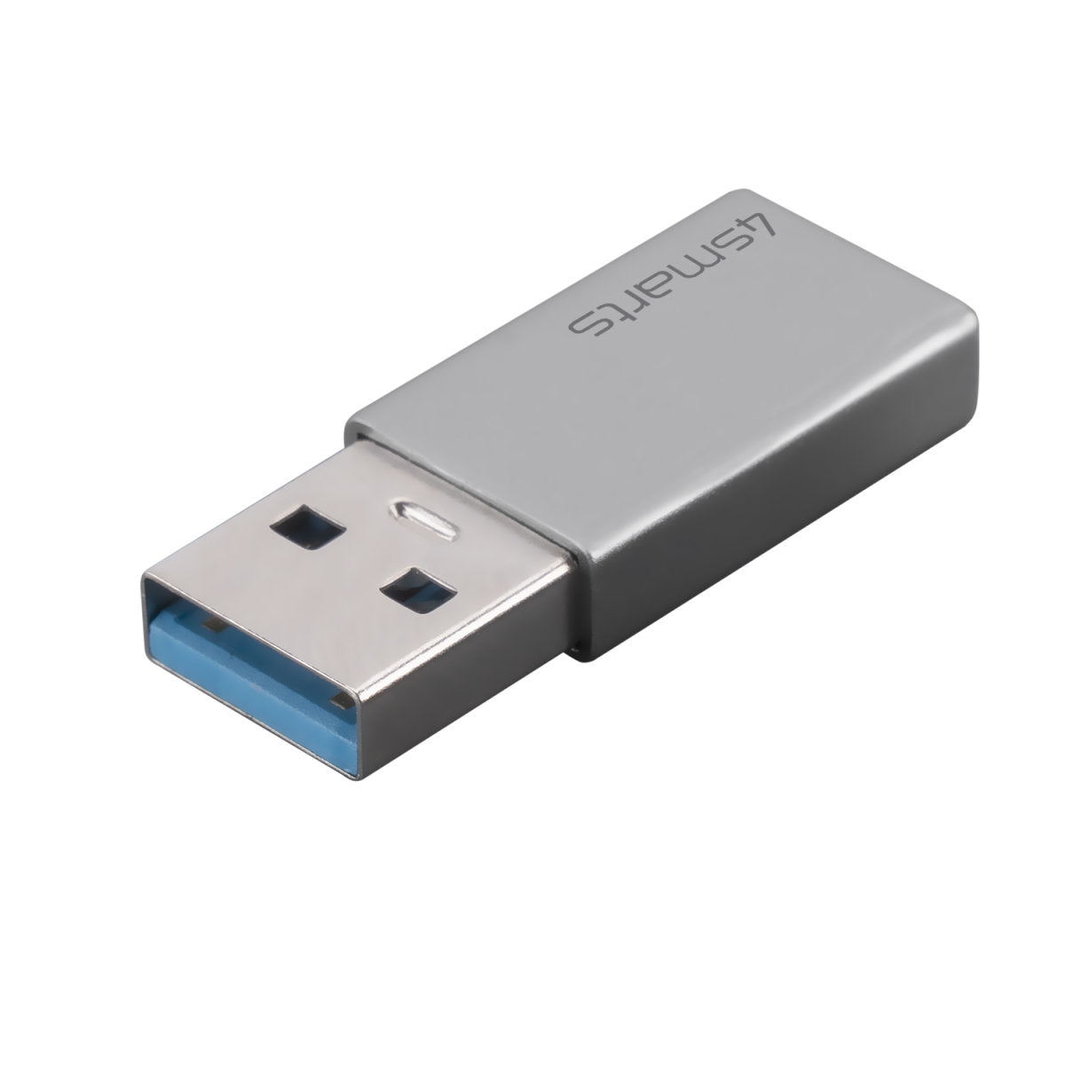4smarts 540275 Adapter USB-A zu USB-C – USB 3,2 Gen 1 (5 Gbit/s), 2 Stück, Grau, für Windows, macOS, Android