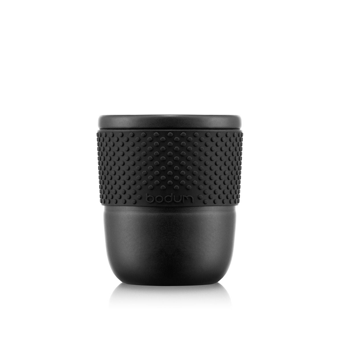 Bodum Teetasse ASSAM – 2er Set, 300 ml, Porzellan, Schwarz, mit Silikonband