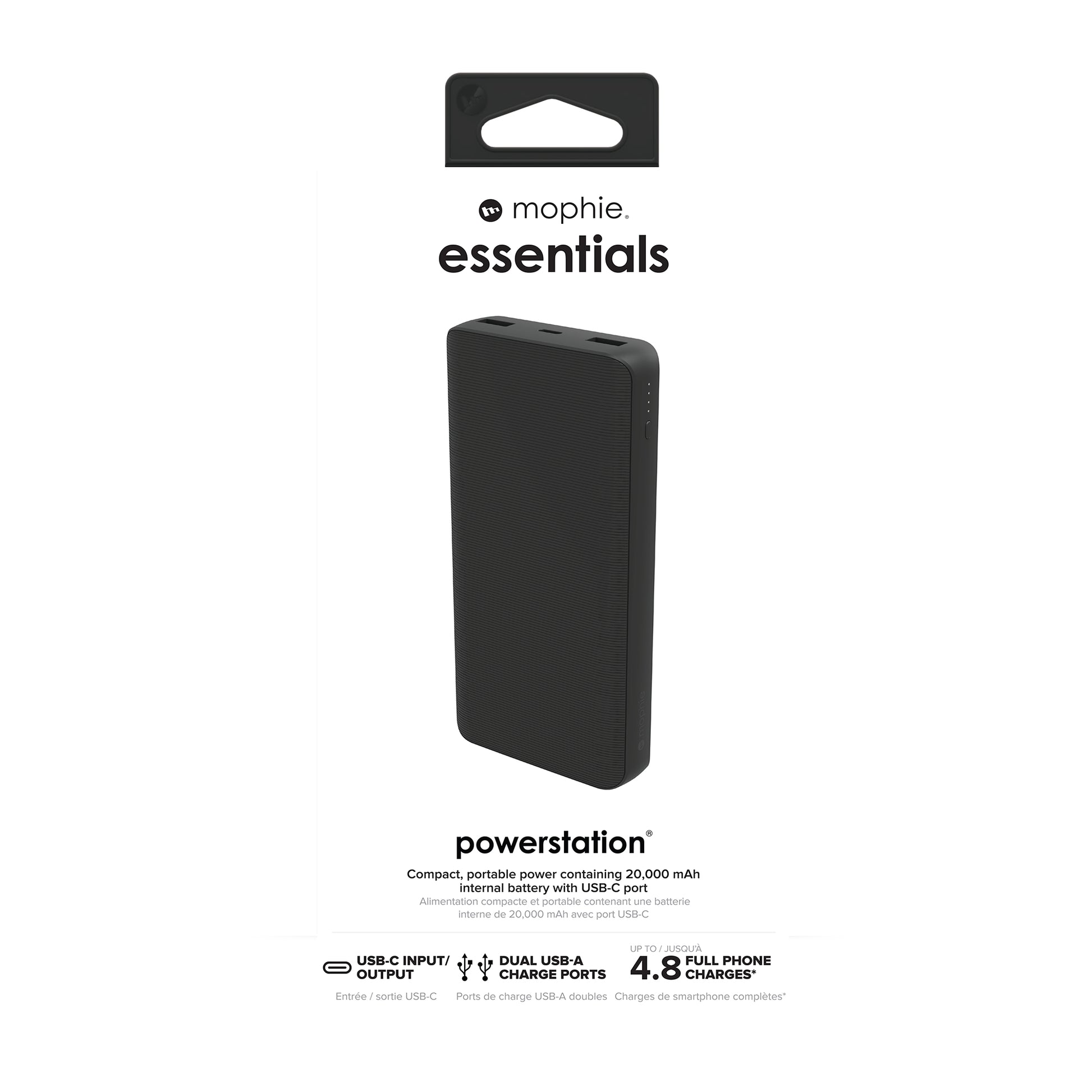 Mophie – Powerbank 20000 mAh, Schwarz