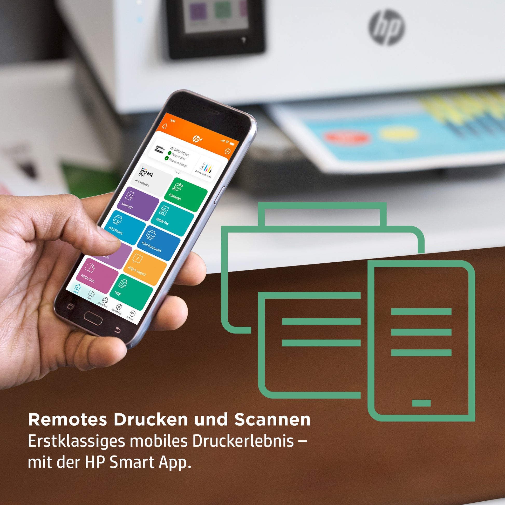 HP OFFICEJET PRO 8024E – Farbtintenstrahl-Multifunktionsdrucker, A4, 4-in-1, Duplex, ADF, WLAN/LAN, AirPrint