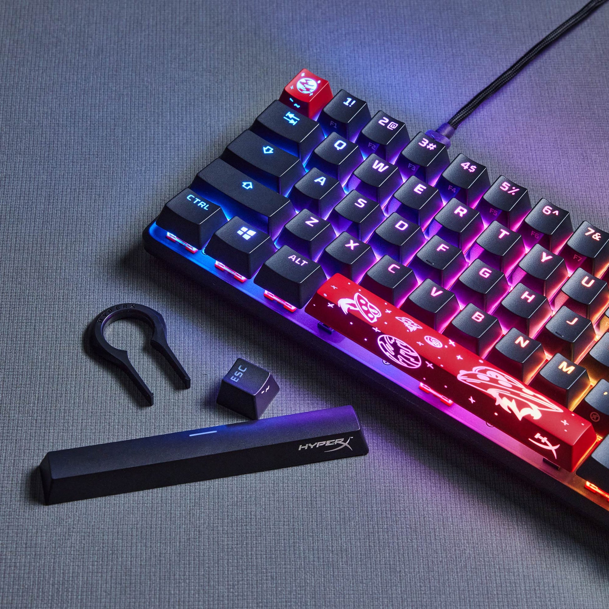 HyperX Alloy Origins 65 – Mechanische Gaming-Tastatur 65% – HyperX Red – USB-C – RGB – QWERTY (US-INT)