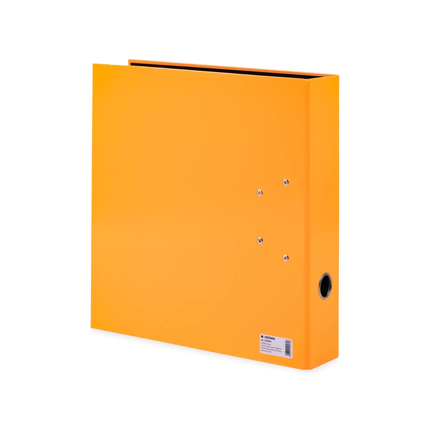 HERMA Ordner – A4 hoch – 2-Ring Hebelmechanik – neonorange, Karton, mit Griffloch, mit Raumsparösen