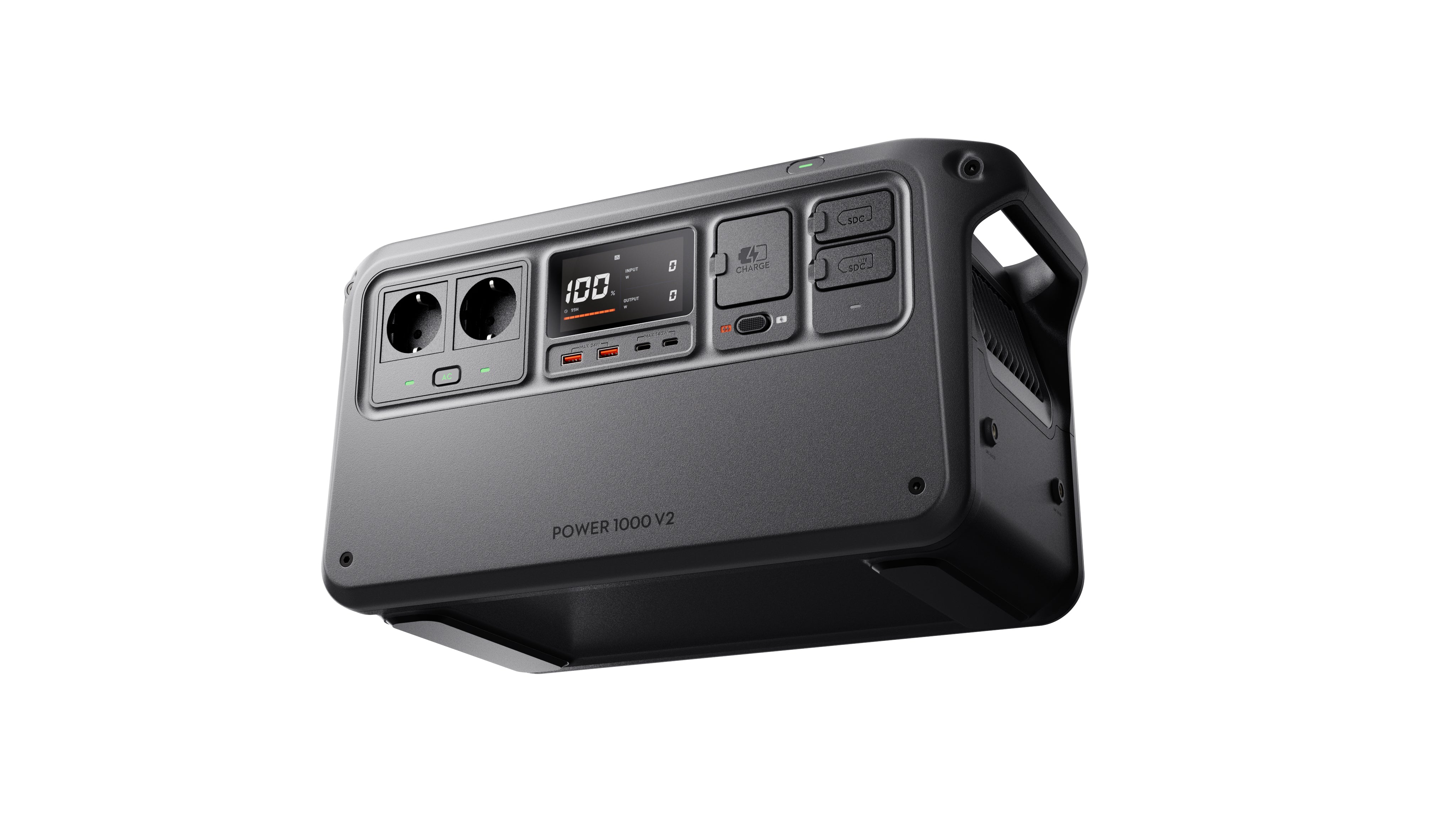 DJI Power 1000 V2 – Powerstation, 1024 Wh, 2600 W AC, LiFePO4, 6× AC, LCD, Wireless Charger