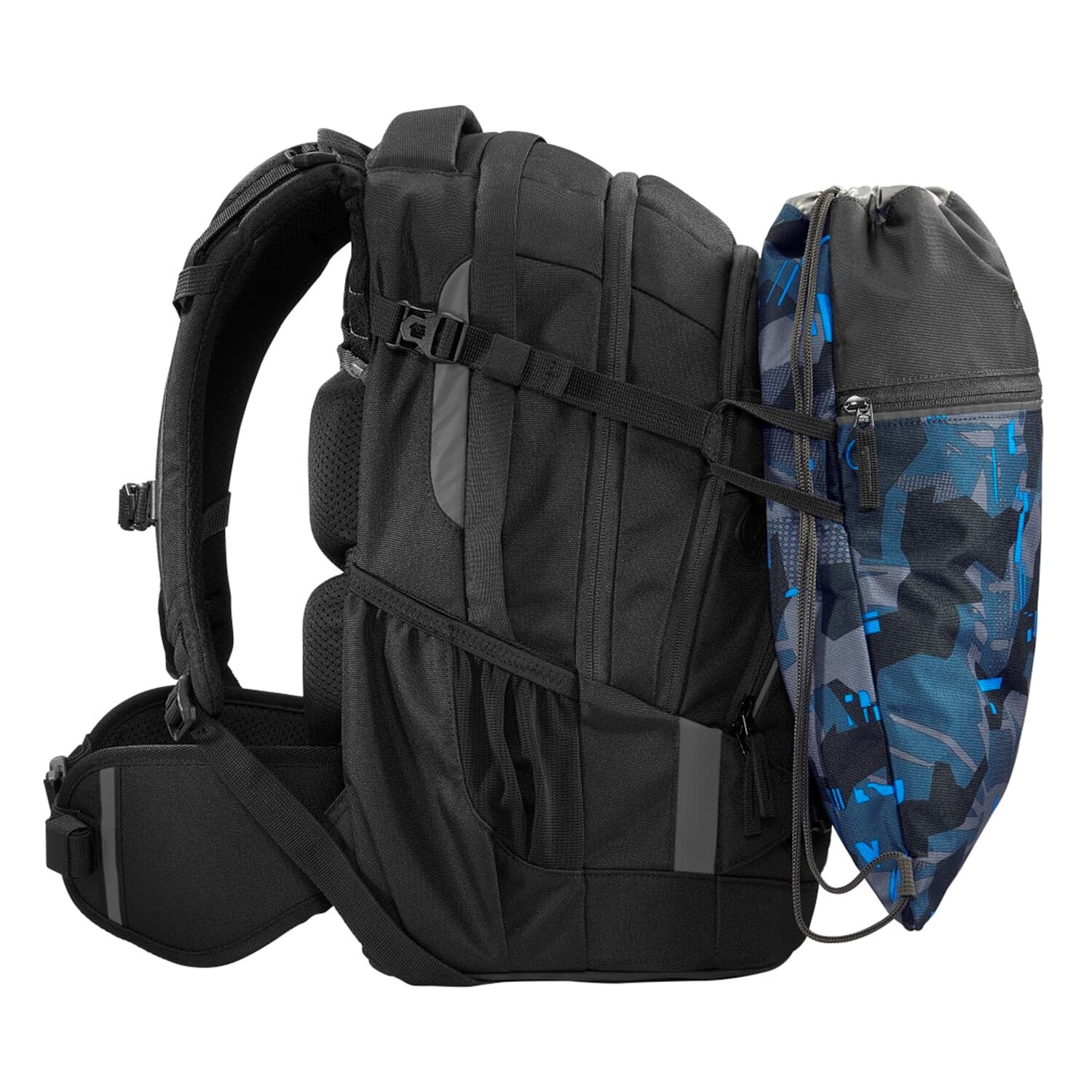 Coocazoo Sportbeutel – 10 l, Motiv Blue Craft, wasserabweisend, 34 × 43 cm
