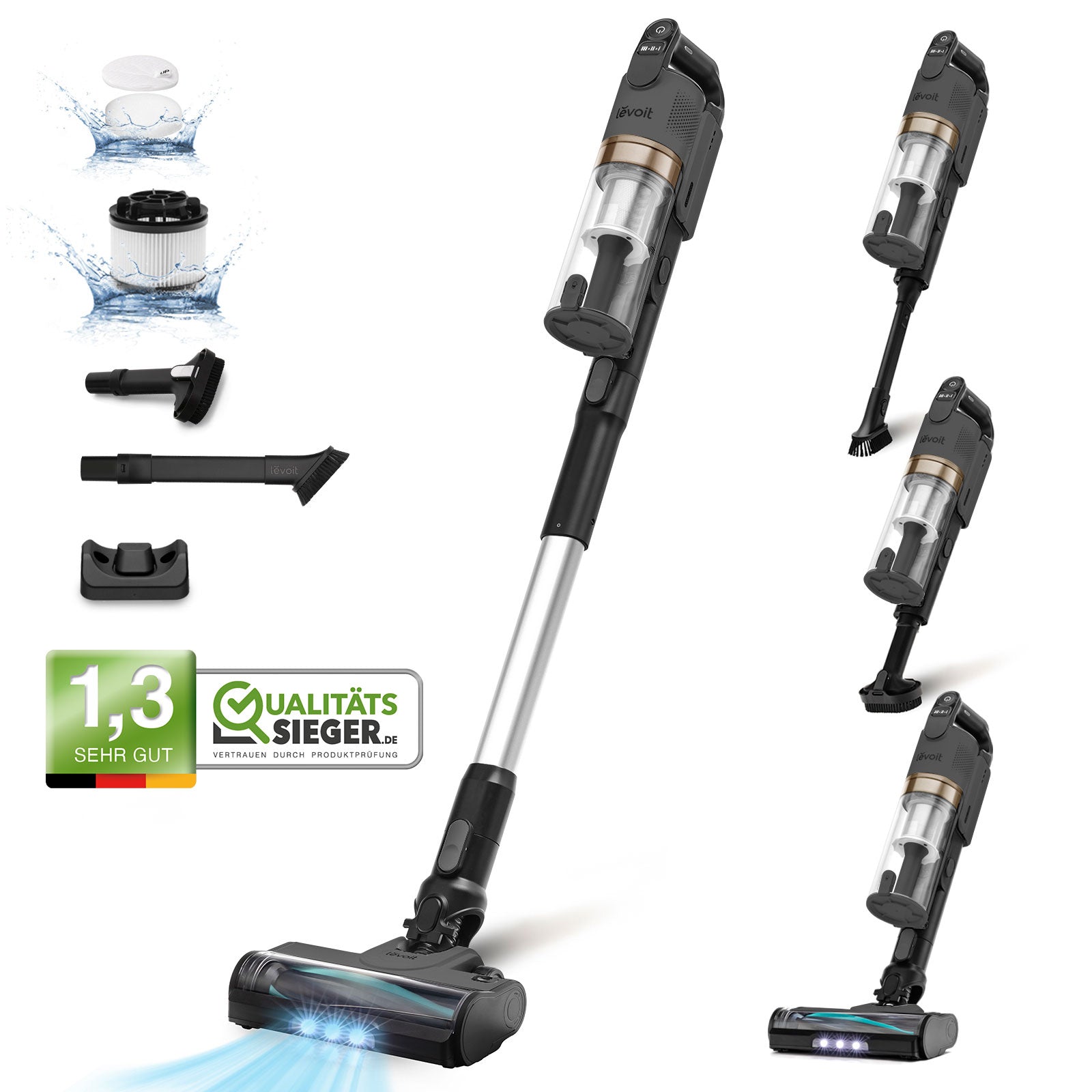 Levoit Akkustaubsauger LVAC-200, 2-in-1 – 50 min, 180 W, Behälter 0,75 l
