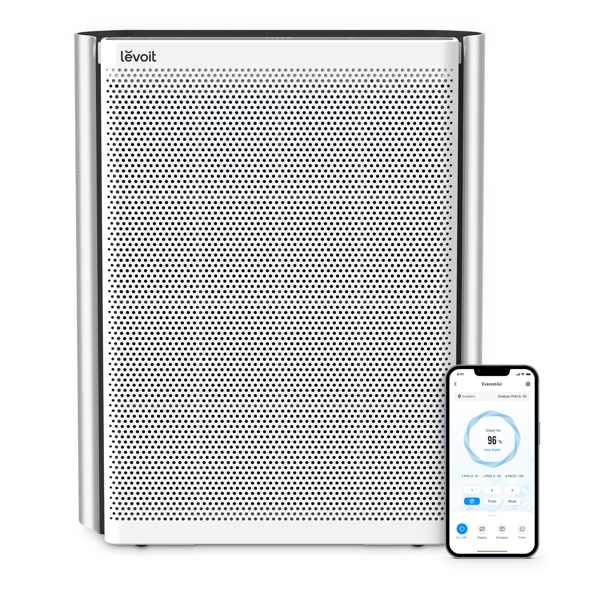 Levoit Luftreiniger VeSync EverstAir Smart – CADR 605 m³/h, bis 126 m², HEPA, Alexa, 26 dB